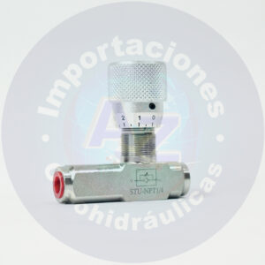 CONTROL DE FLUJO UNIDIRECCIONAL  DE 1/4" NPT CAUDAL 4 (GPM) REF: STU-1/4" NPT COD:009114