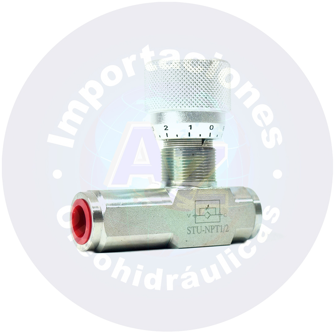 CONTROL DE FLUJO UNIDIRECCIONAL DE 1/2" NPT CAUDAL 15 (GPM) REF: STU-1/2" NPT COD:009116