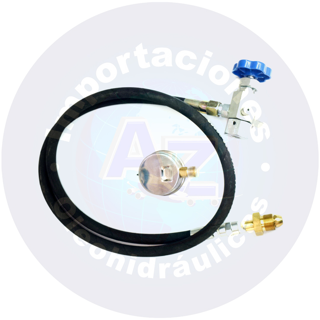 KIT PARA PRECARGA ACUMULADOR ASIATICO, MANOMETRO RANGO 0-400 BARES (6,000 PSI) REF: CQJ-40 COD:0003059 - Imagen 2