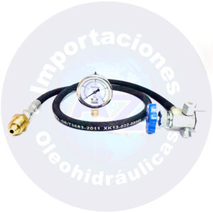 KIT PARA PRECARGA ACUMULADOR ASIATICO, MANOMETRO RANGO 0-400 BARES (6,000 PSI) REF: CQJ-40 COD:0003059