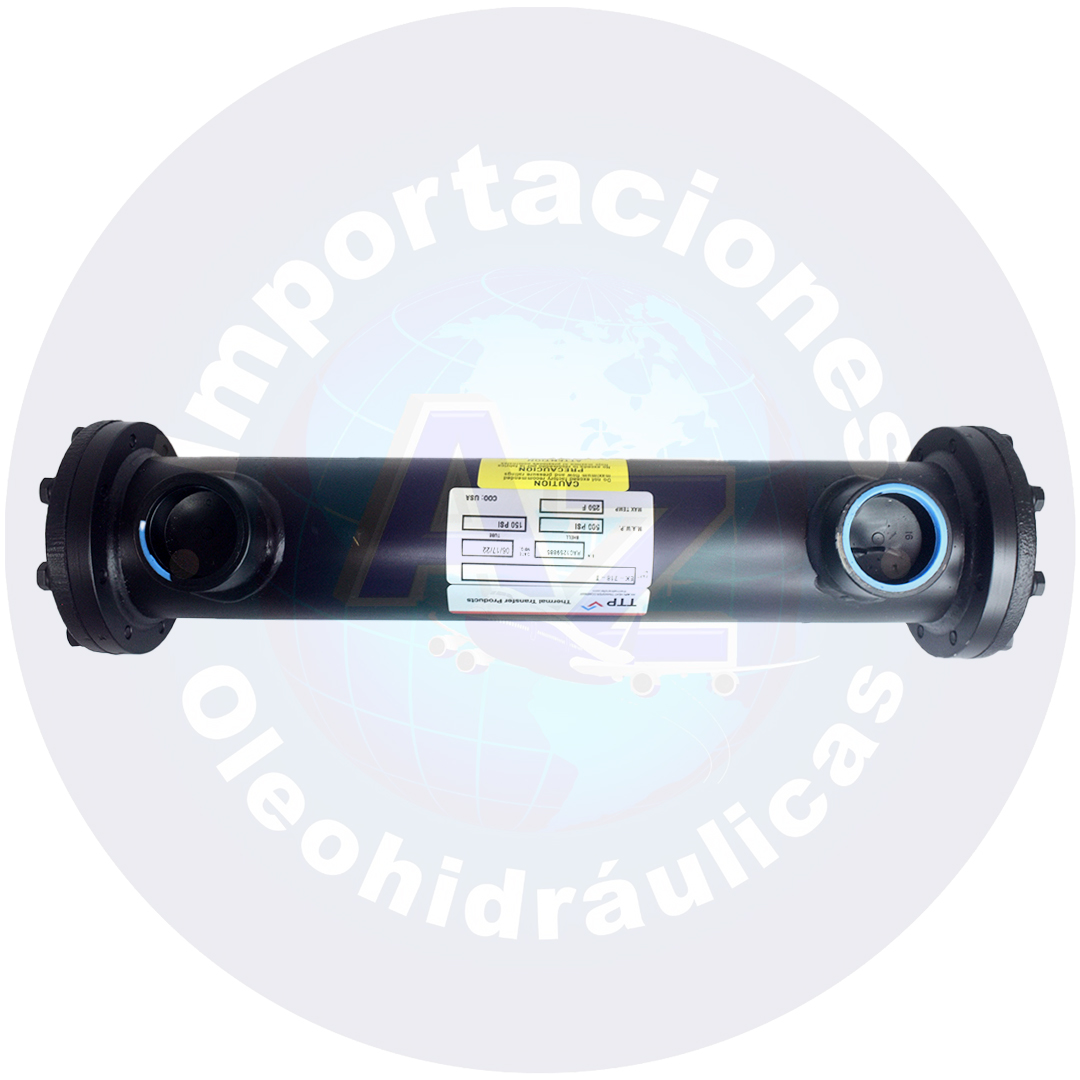 INTERCAMBIADOR PUERTO ACEITE 1 1/2 NPT AGUA 1 1/4 NPT 25 GALONES (95 L) 2 PASOS REF: EK-718-T COD: 0003132 - Imagen 3