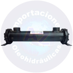 INTERCAMBIADOR PUERTO ACEITE 1 1/2 NPT AGUA 1 1/4 NPT  25 GALONES (95 L) 2 PASOS REF: EK-718-T  COD: 0003132