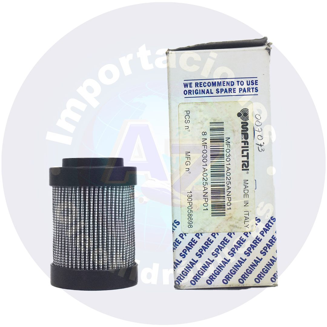 ELEMENTO DE FILTRO DE RETORNO 25 MICRAS MP FILTRI REF:MF0301A025ANP01 COD: 007073