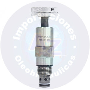 VALVULA DE ALIVIO AJUSTE MANUAL   30 GPM     1P 2T   CAVIDAD DE 7/8" REF: VRVL-10-34-BD-4A-K-26 COD: 004003