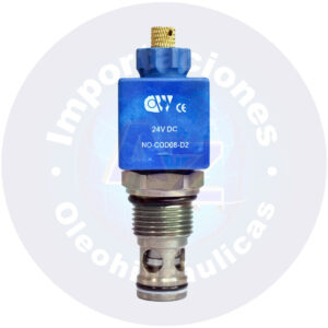 VALVULA TIPO CARTUCHO CAVIDAD 1 1/16"  2/2 N.C. A 24 VDC  P.MAX. 5100  40GPM REF: VSV12-22-D2-Y-4A-BD  EST?NDAR COD: 005018