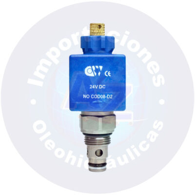 VALVULA TIPO CARTUCHO CAVIDAD 3/4"  2/2   N.C. A 24 VDC  P.MAX. 5100  10GPM   (2 A 1) REF: VSV08-22-D2-Y-4A-BD EST?NDAR COD:005034