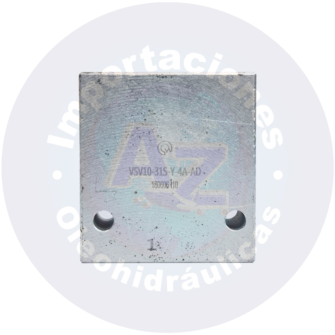 BLOQUE EN ACERO PARA VALVULA VSV10 7/8" PUERTOS 3/4" C.R REF: 180606L10