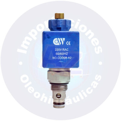VALVULA TIPO CARTUCHO CAVIDAD 3/4"   2/2  N.A. A 220 VAC  P.MAX. 5,100  10GPM   (2 A 1) REF: VSV08-21-A2-Y-4A-BD COD:005064