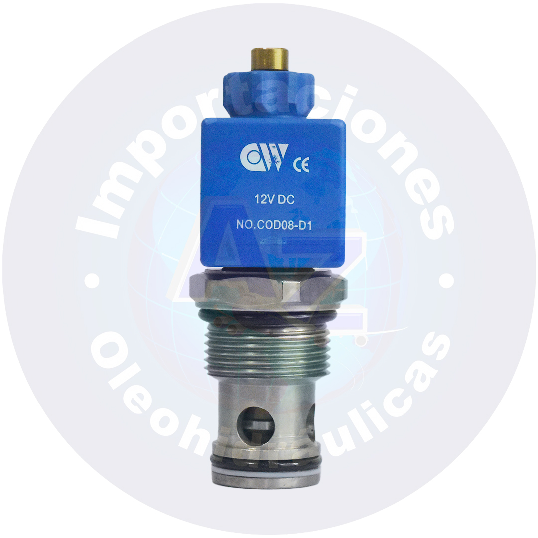 VALVULA TIPO CARTUCHO CAVIDAD 1 5/16" 2/2 N.A. A 12 VDC P. MAX. 5100 PSI 40 GPM REF: VSV16-21-D1-Y-4D-AD COD: 005077