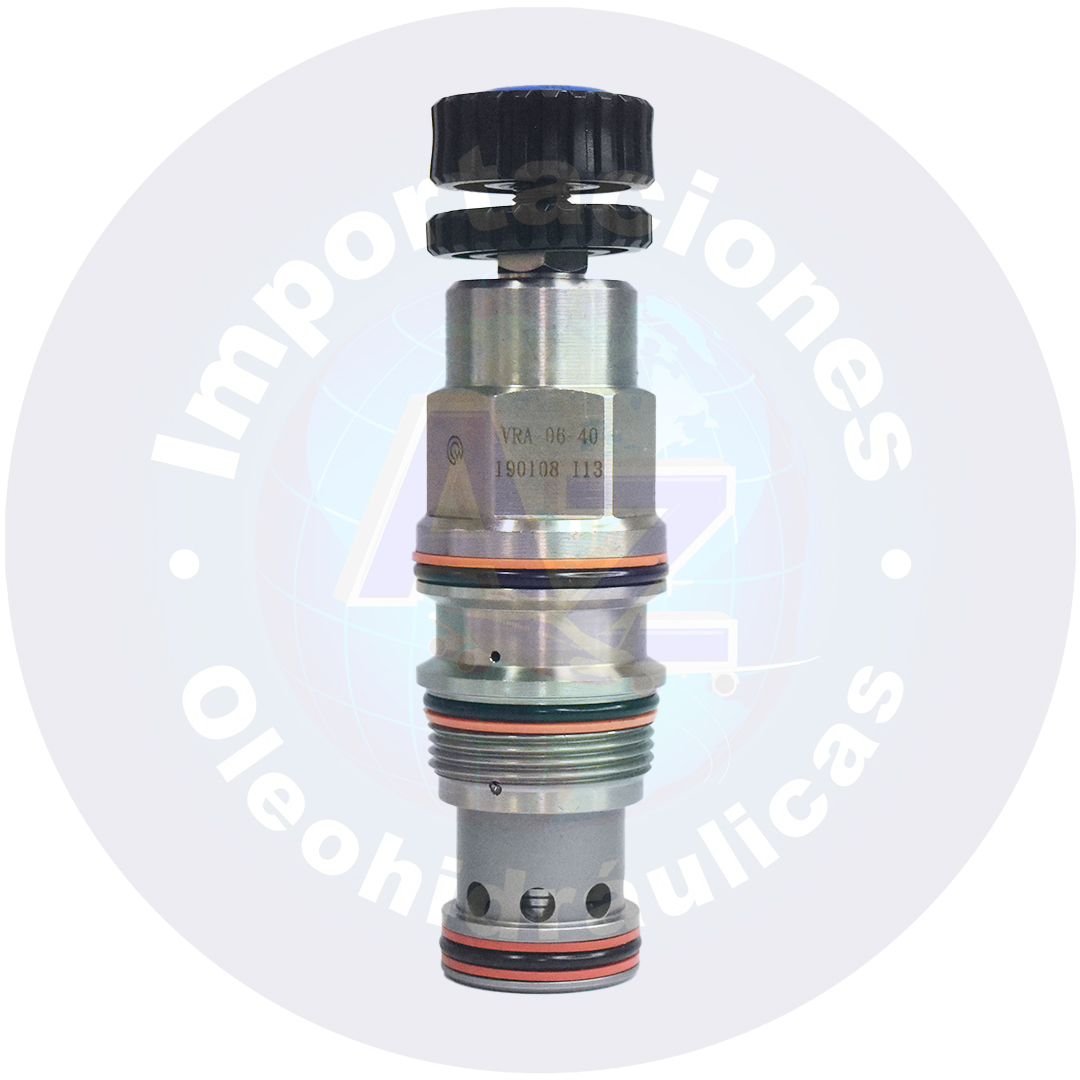 VALVULA DE ALIVIO CON PILOTO EXTERNO CAUDAL 65 GPM PRESION 420 BAR REF: VRA-06-40-K COD:005105