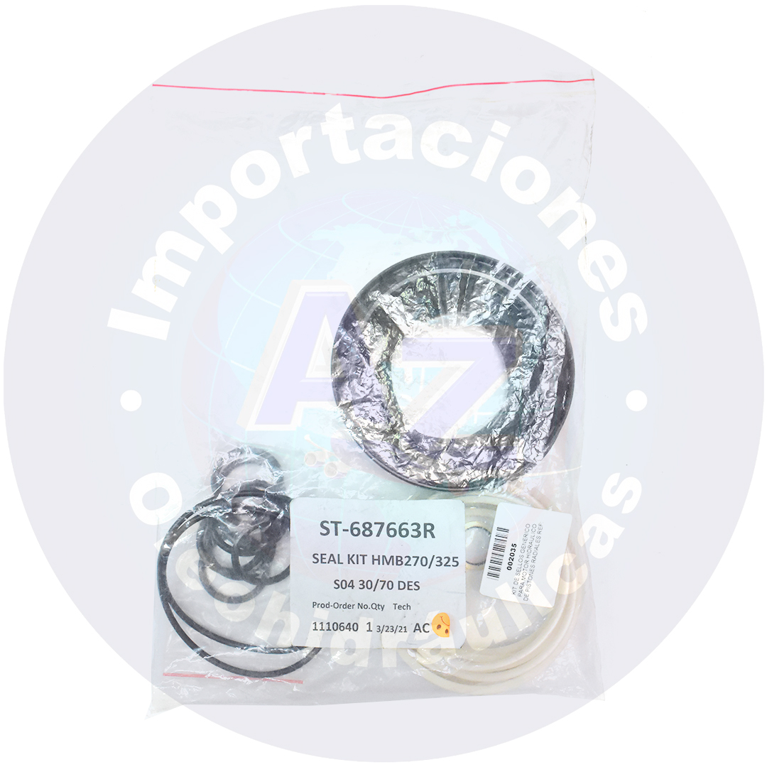 KIT DE SELLOS GENERICO PARA MOTOR HIDRAULICO DE PISTONES RADIALES REF: HMB270/325 COD:002035 - Imagen 2