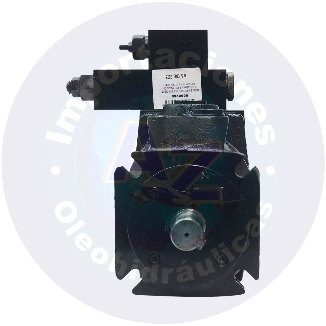 BOMBA PISTONES 9,5 GPM, EJE 25mm,4 PERNOS,? 100mm, S= 1 ?" P= 3/4", ESTANDAR REF: PV020-A06RM1A0N COD:0000280 - Imagen 2