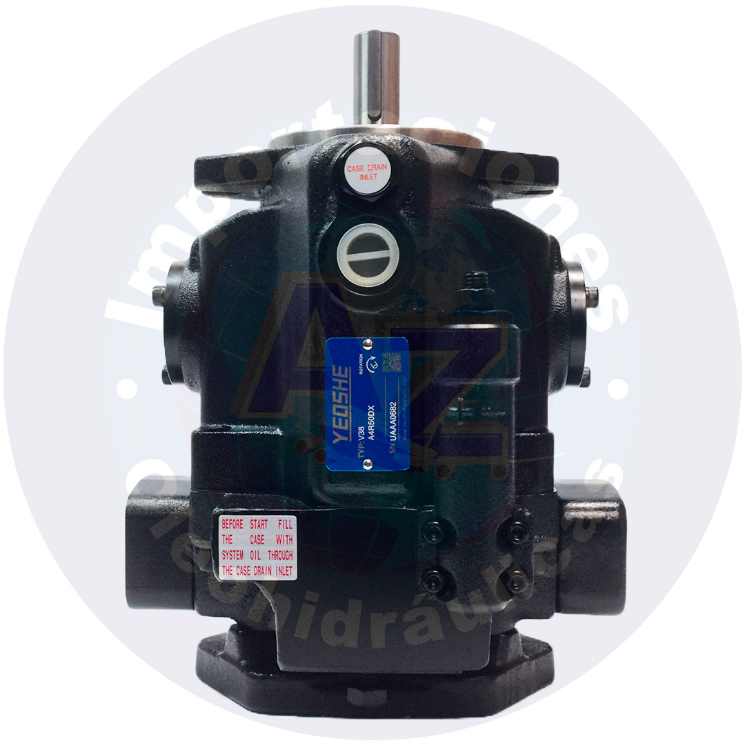 BOMBA COMPENSADOR EST?NDAR MONTAJE SAE B X SAE B 2,31 IN/REV 17,96 GPM EJE 22,2 mm THRU DRIVE SAE B REF: V38A4R50EX COD: 008014